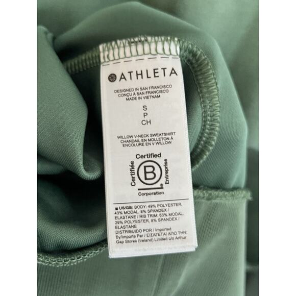 Athleta Seasoft Outfit VNeck Sweatshirt Straight Crop Pant XS SMALL *READ - Picture 5 of 13